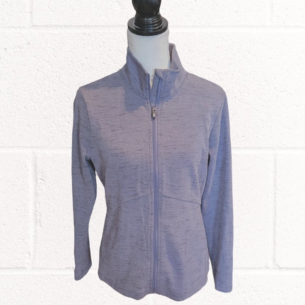 Sketchers Gray with Black Mini Stripes Long Sleeve Casual Jacket in Size M‎
